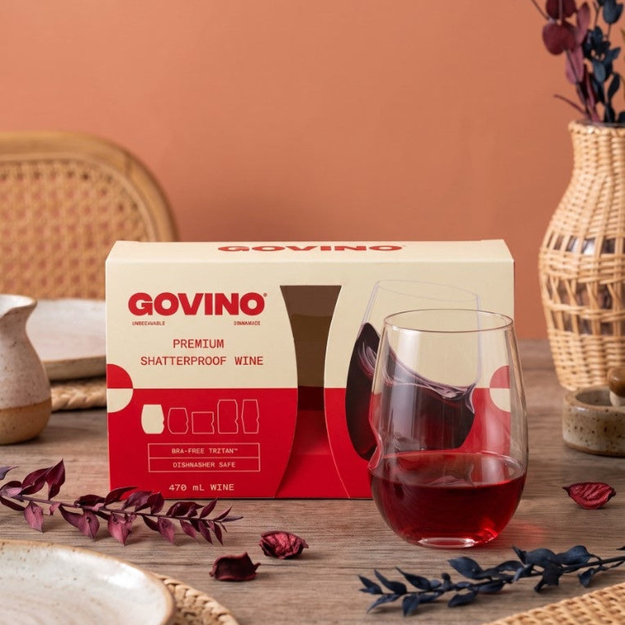 Govino Premium Shatterproof Wine gift box with stemless wine glass